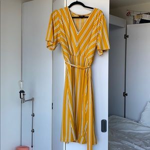 Yellow Pinstripe Dress